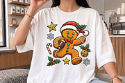Gingerbread Football Christmas PNG, an Object Illustration by Libby Wishes (Thumbnail 2 of 4)