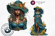 Fantasy witches clipart Set, a Person Illustration by ThatsDesignArt (Thumbnail 9 of 10)
