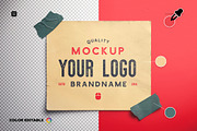 Logo Mockup Card with Tape, a Product Mockup by Custom Scene (Thumbnail 5 of 8)