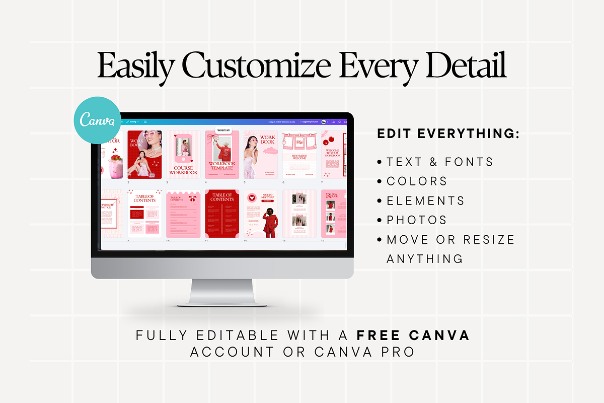 Pink Ebook Template Canva, a Marketing Template by Anna Design Studio (Photo 6 of 11)