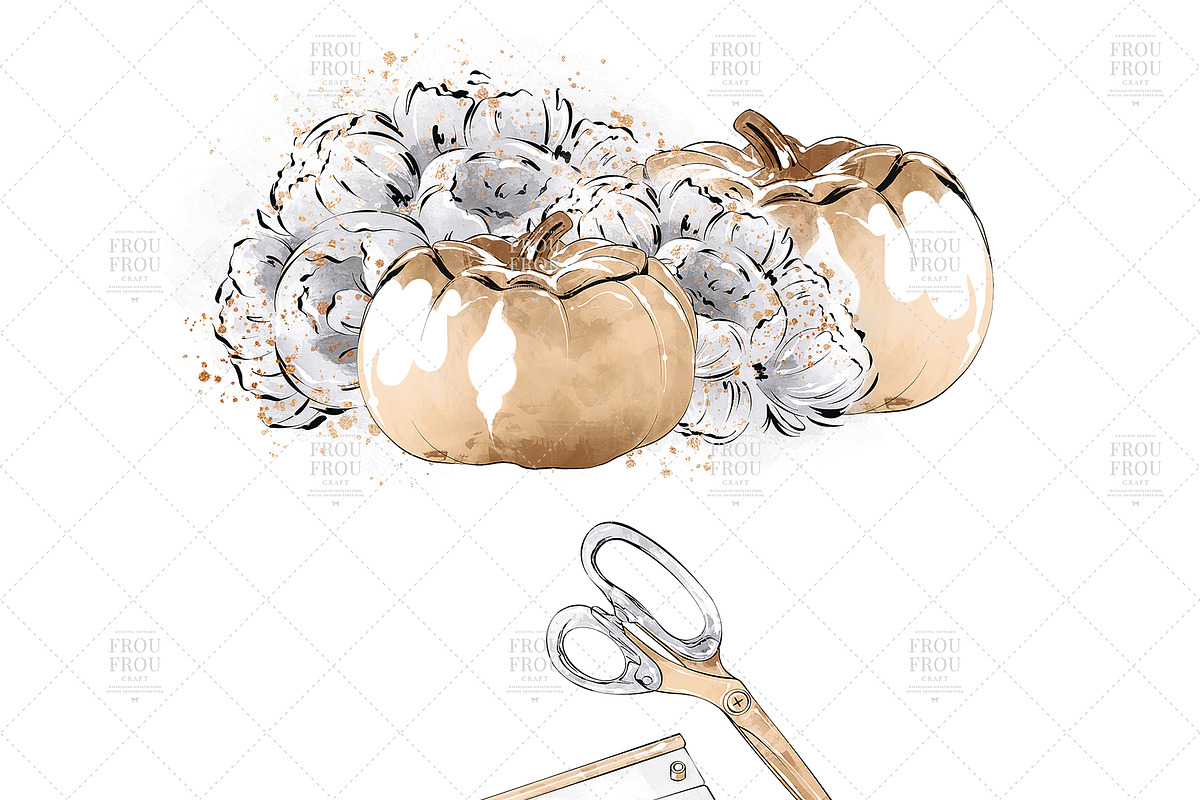 Gold Stationery Girl Boss Clipart, an Illustration by Frou Fou Craft (Photo 5 of 7)