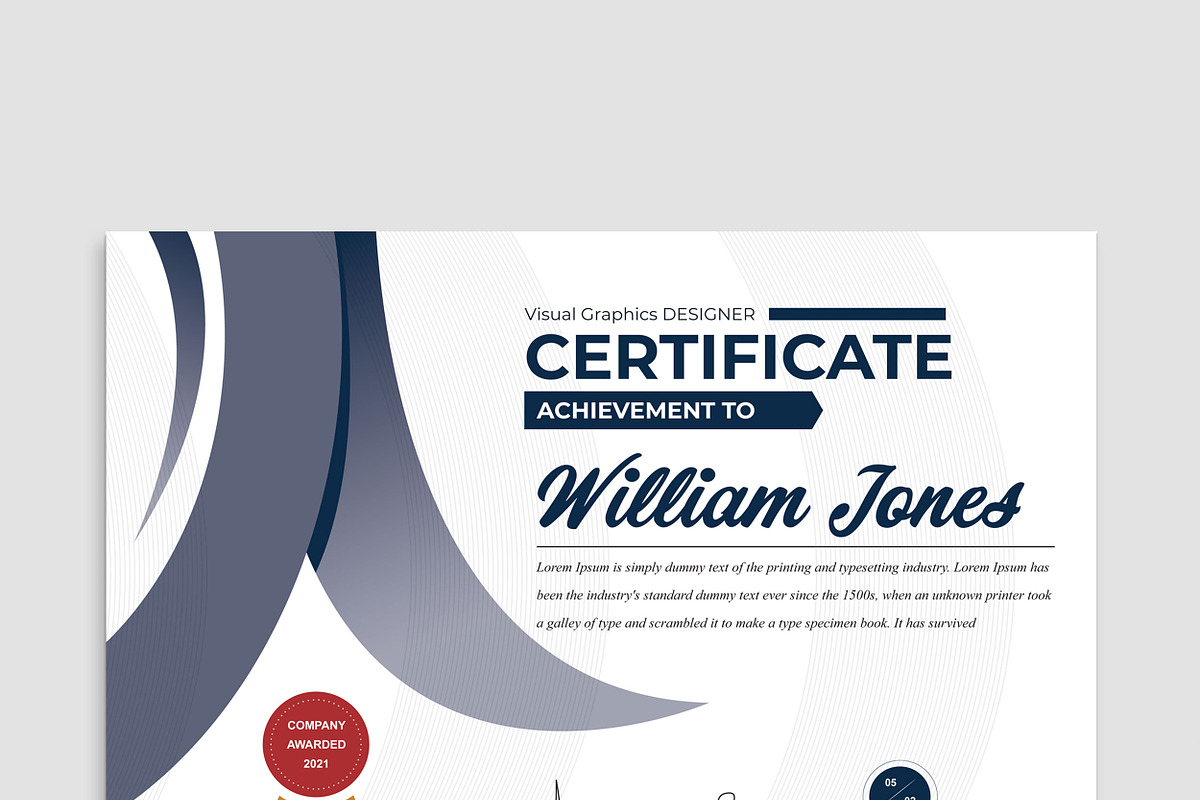 Certificate Template Design, a Stationery Template by MightyDesign (Photo 2 of 4)