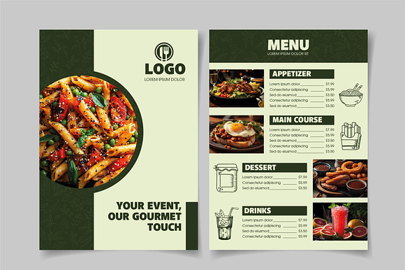 Gourmet Event Menu preview 4