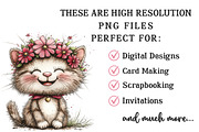 Watercolour Summer Cat Clipart, an Illustration by OK Design (Thumbnail 4 of 6)