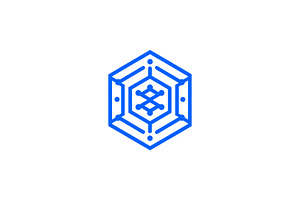 Hexagonal Tech Emblem Logo, a Branding & Logo Template by Vectorium Studio