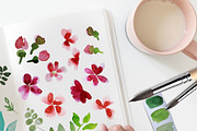 Cherry Blossom Watercolor Clipart, a Decorative Illustration by Download Graphic Art (Thumbnail 3 of 6)