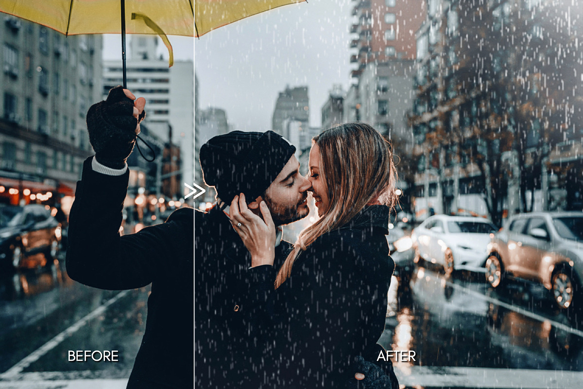 25 Falling Rain Weather Overlays preview 2