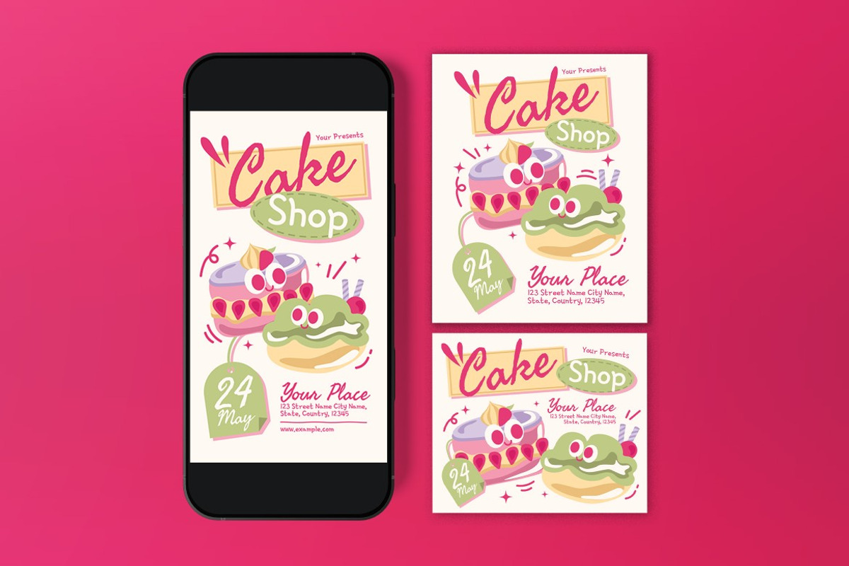 Cake Shop Flyer preview 3