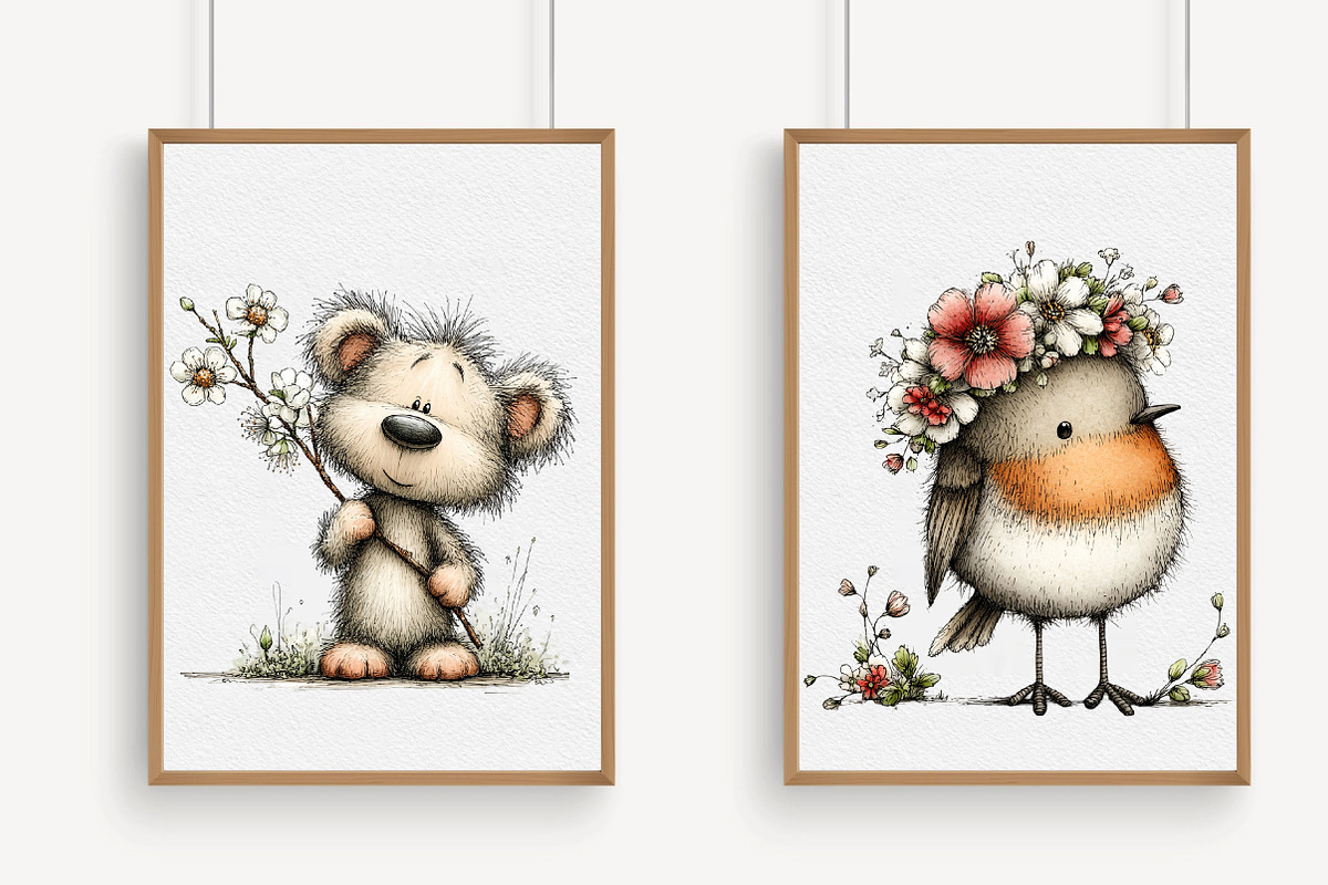 Whimsical Spring Woodland Animals, an Illustration by Libby Wishes (Photo 4 of 8)