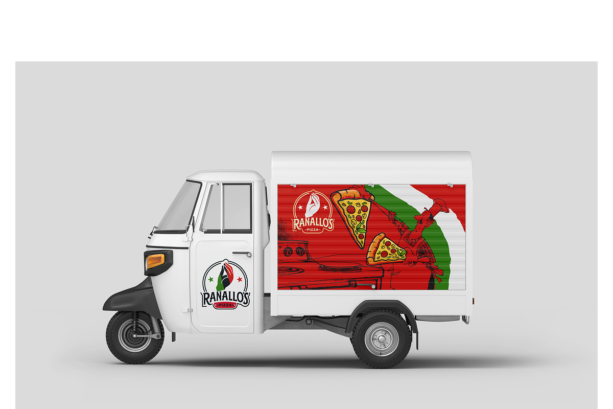 Vibrant Pizza Truck Design, a Food Illustration by CarWrap design (Photo 1 of 5)