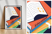 Education poster designs with books, an Education Illustration by Good Studio (Thumbnail 5 of 5)