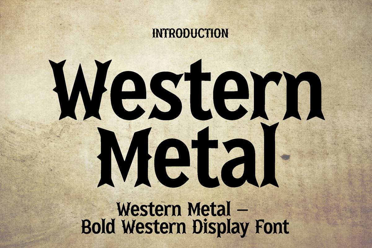 Western Metal, a Font by Wow Magic (Photo 1 of 3)