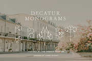 Decatur Monogram Font, a Serif Font by Loren Schmidt Studio (Thumbnail 1 of 6)