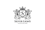 Silver Lions - Letter S Shield Logo, a Branding & Logo Template by ashenterprise (Thumbnail 1 of 3)