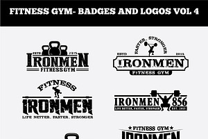 FITNESS GYM- BADGES AND LOGOS VOL4