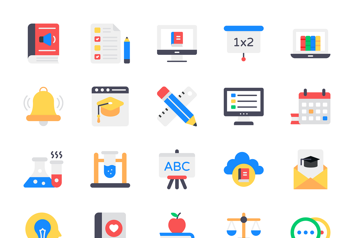 Online Education Icons, an Emoji Icon by Brickclay (Photo 5 of 11)
