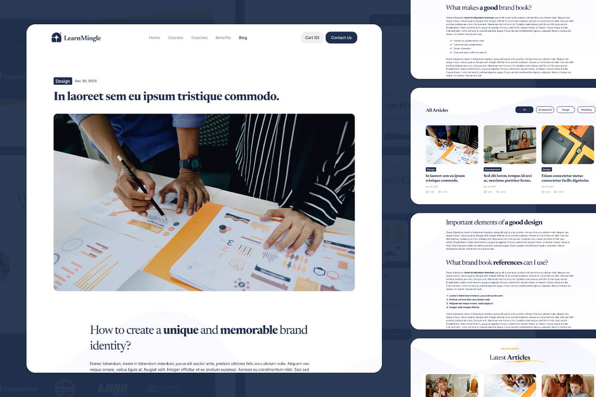 LearnMingle - E-learning Template, an UI Kit Template by EGO Creative Innovations (Photo 4 of 5)