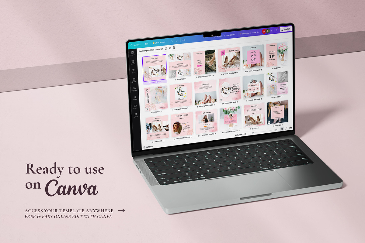 Lady Sole | Shoe Shop Canva Template, a Social Media Template by prajapixels (Photo 4 of 6)
