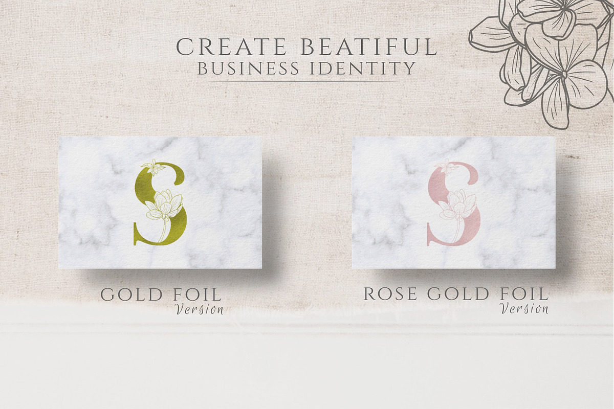 Adenium Font + Gold & Rose Gold Foil preview 4
