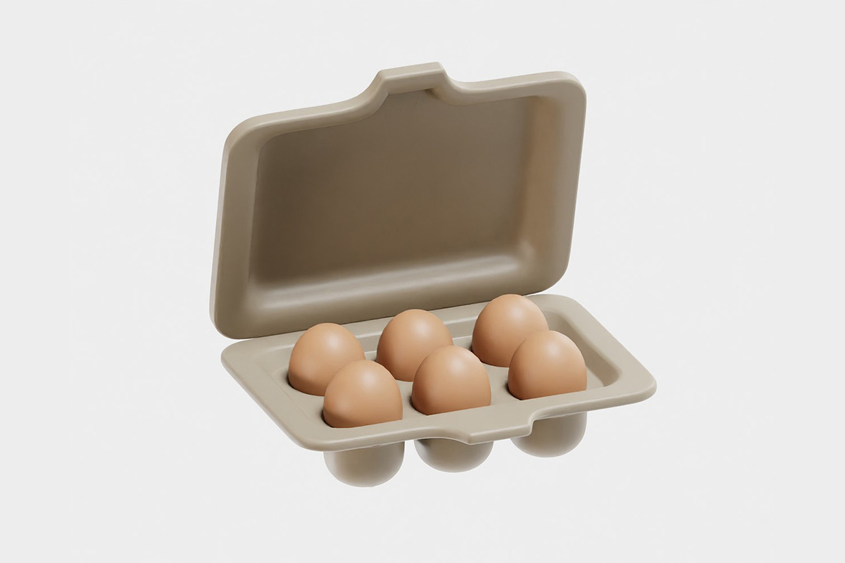 Egg cardboard package egg case, an Object 3D Model by fahad121 (Photo 3 of 7)