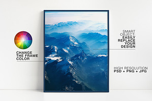 Frame Mockup 40x50 16x20 PSD PNG JPG