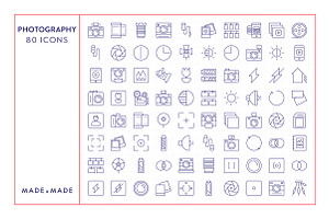 Photography Line Icons