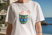 Cute Christmas Hot Cocoa Cup Clipart, an Illustration by SVGArt (Thumbnail 8 of 8)