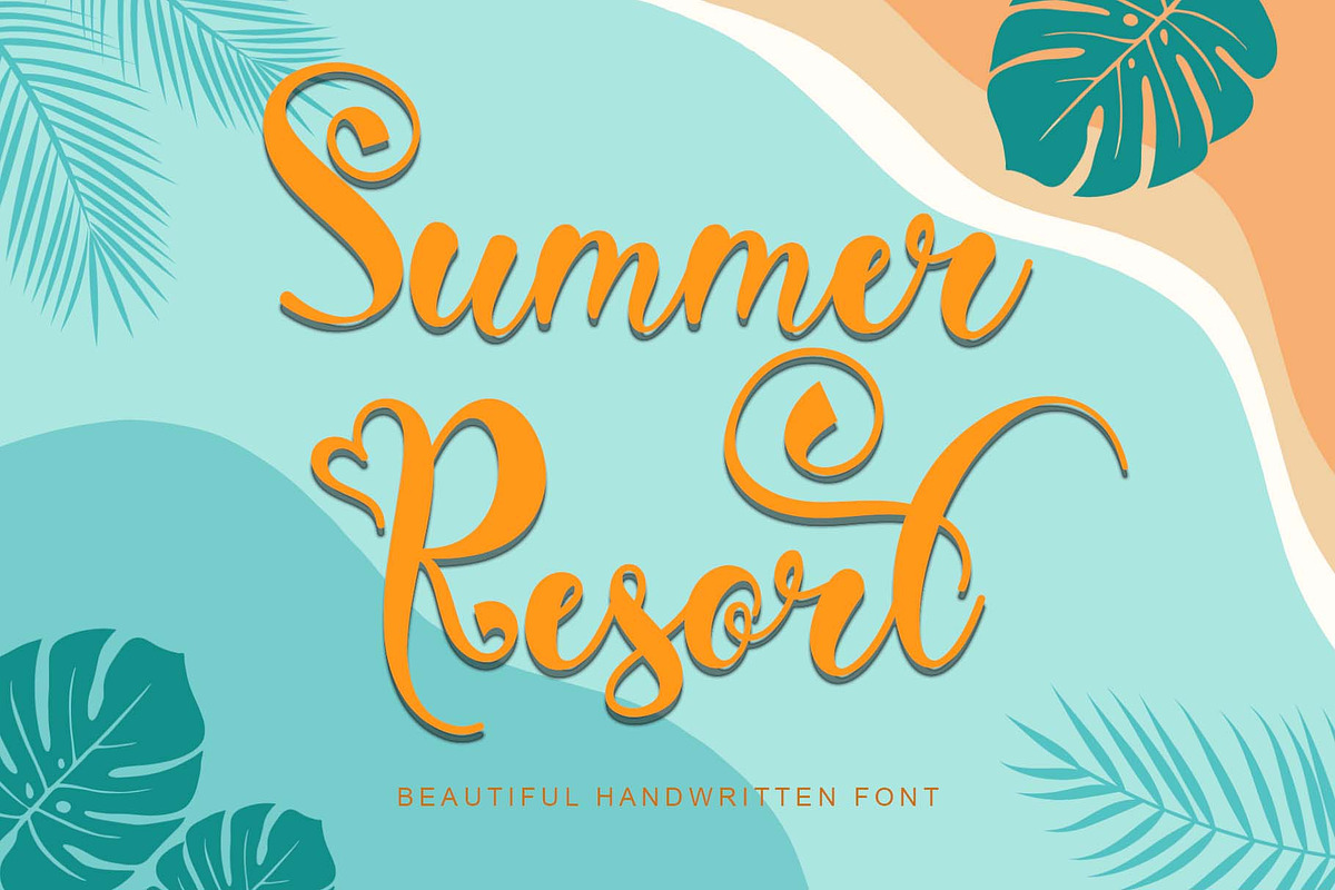 Summer Resort, a Handwritten Font by Yoga Letter (Photo 1 of 6)