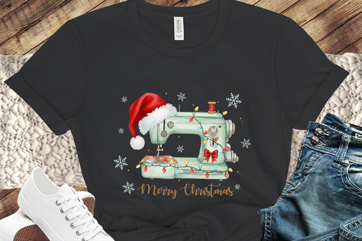 Christmas Sewing Machine PNG, an Illustration by designcity5 (Photo 2 of 8)