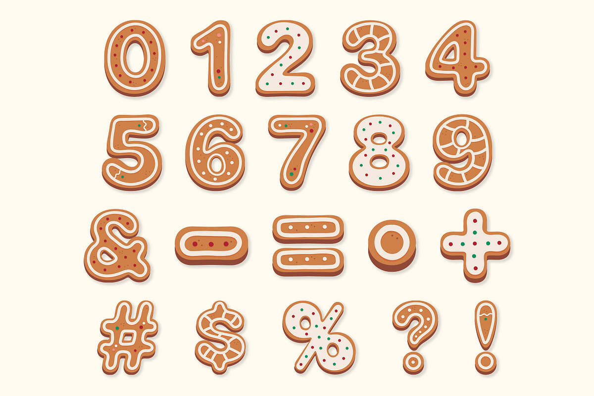 Gingerbread Alphabet Font, an Object Graphic by Alanna Messina Design Co (Photo 3 of 4)