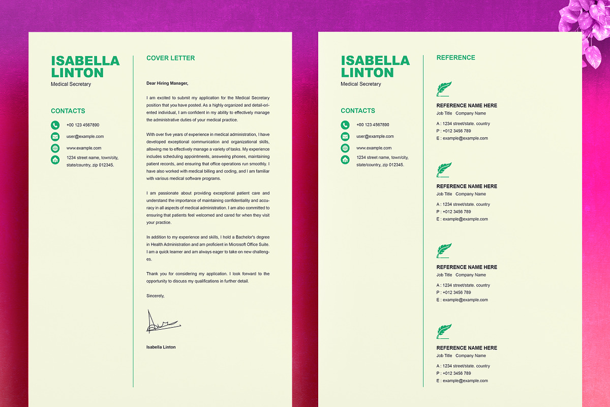 Modern Professional Resume Template, a Resume Template by ResumeInventor (Photo 3 of 7)