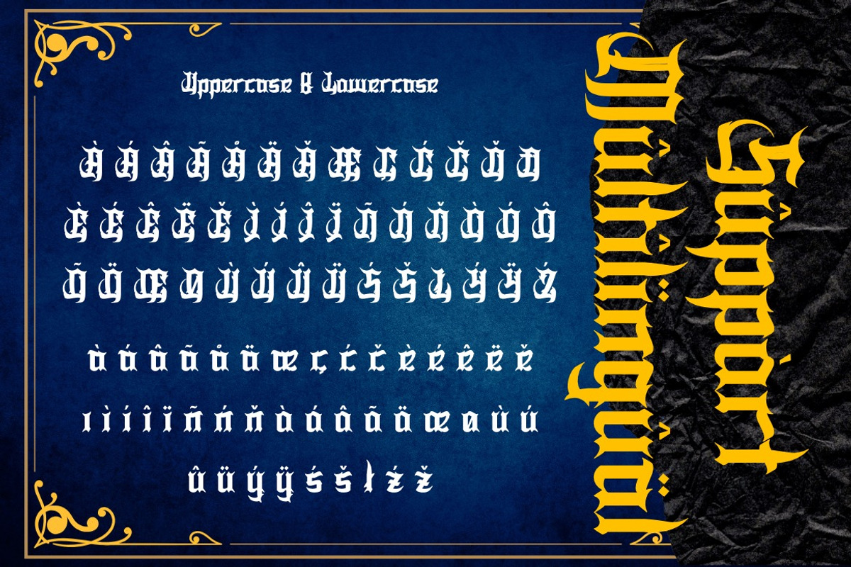 Tattos Wishe - Classic Blackletter, a Blackletter Font by Dhabee (Photo 3 of 18)