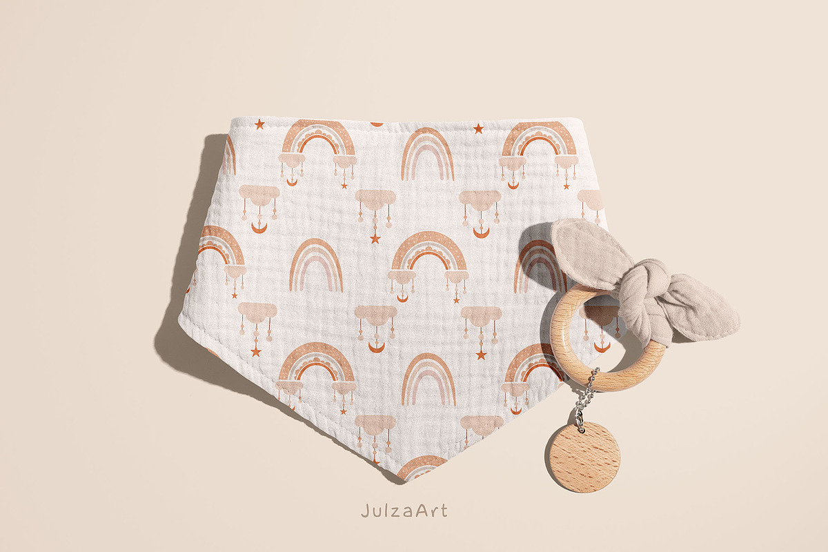 Rainbow clipart & patterns, an Object Illustration by JulzaArt (Photo 8 of 9)