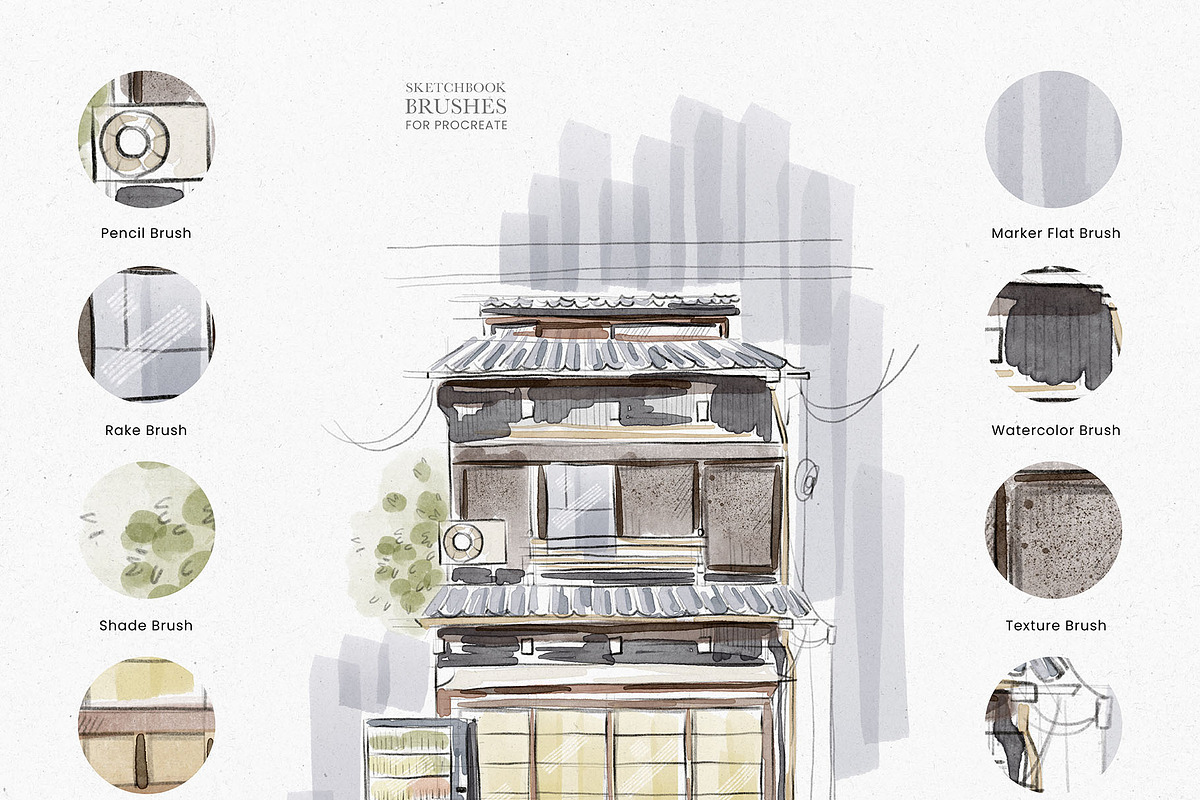 Sketchbook Procreate Brushes, a Brush Add-On by Julia Dreams (Photo 2 of 9)
