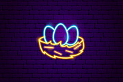 Neon nest with eggs, an Object Illustration by Anna_leni (Thumbnail 4 of 4)