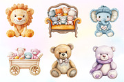 Vintage Knitted Plush Baby Animals, an Illustration by CreationArt (Thumbnail 3 of 9)