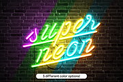 Neon Effect Mockup, a Product Mockup by Salih Kizilkaya (Thumbnail 3 of 8)