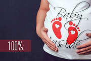 Pregnant Woman T-Shirt Mock-Up, a Shirt Mockup by Freeman Studio (Thumbnail 4 of 13)