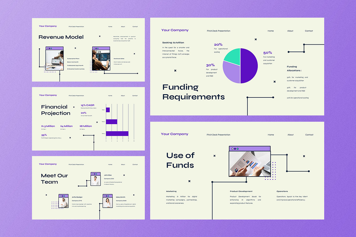 Cream Pitch Deck PPT, a Presentation Template by Aiyari Graphic (Photo 4 of 5)