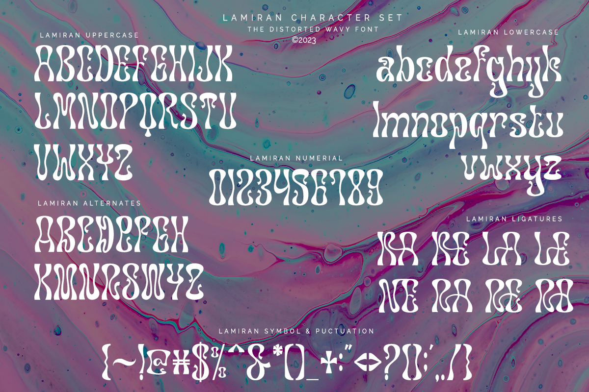 Lamiran - Distorted Wavy Font, a Sans Serif Font by RagamKata (Photo 12 of 12)