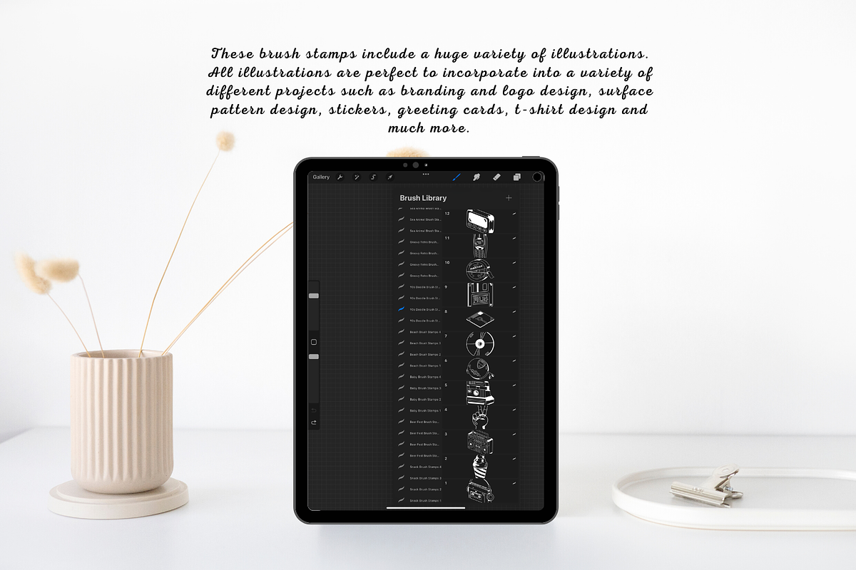 100 90's Doodle Procreate Stamps, a Brush Add-On by Painter Creative Books (Photo 3 of 9)