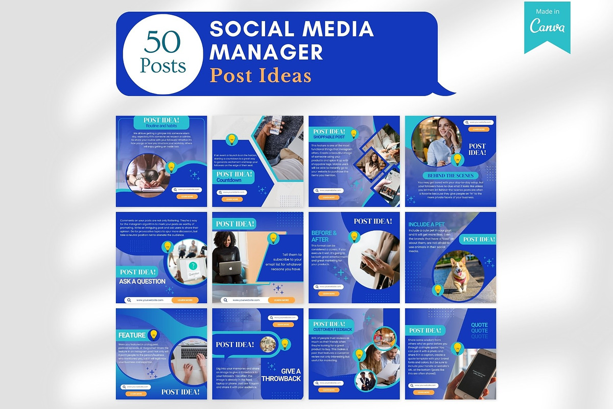 Social Media Manager -Canva Posts, a Social Media Template by Viral Content Design (Photo 10 of 17)