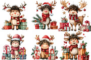 Quirky Funny Christmas Reindeer, an Illustration by DreamArtGraphic (Thumbnail 2 of 3)