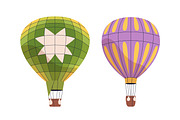 Hot air balloons for sky flying set, a Transportation Illustration by Good Studio (Thumbnail 3 of 7)
