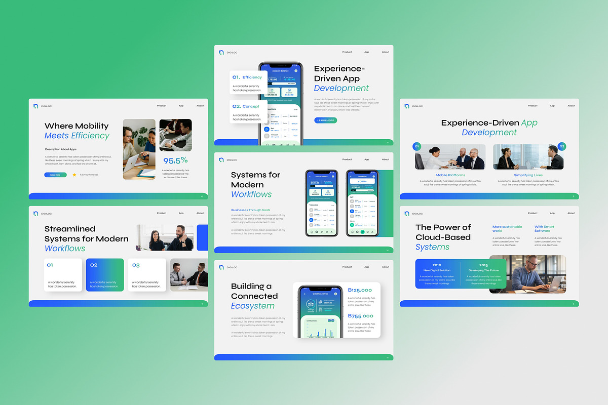 Startup SaaS PowerPoint Template, a Presentation Template by Premast (Photo 5 of 5)