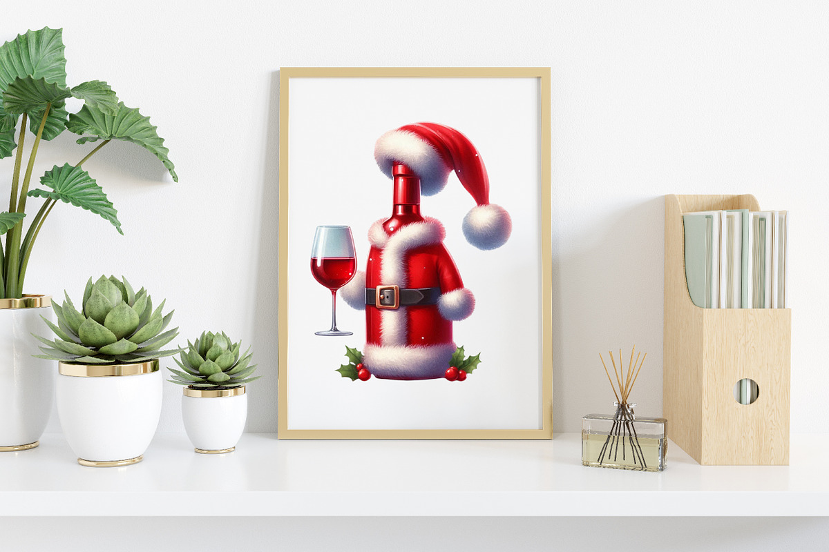 Watercolor Christmas Red Wine, an Illustration by Canvas Craft (Photo 6 of 7)