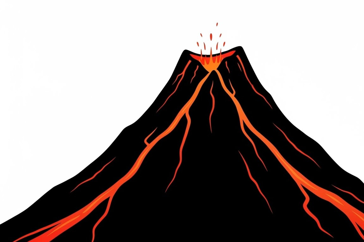 collection of volcano silhouettes, an Illustration by Amazin_art (Photo 18 of 31)