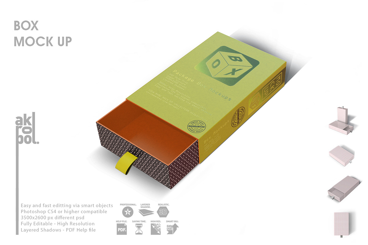 Box Mock Up, a Packaging Mockup by akropol (Photo 5 of 8)