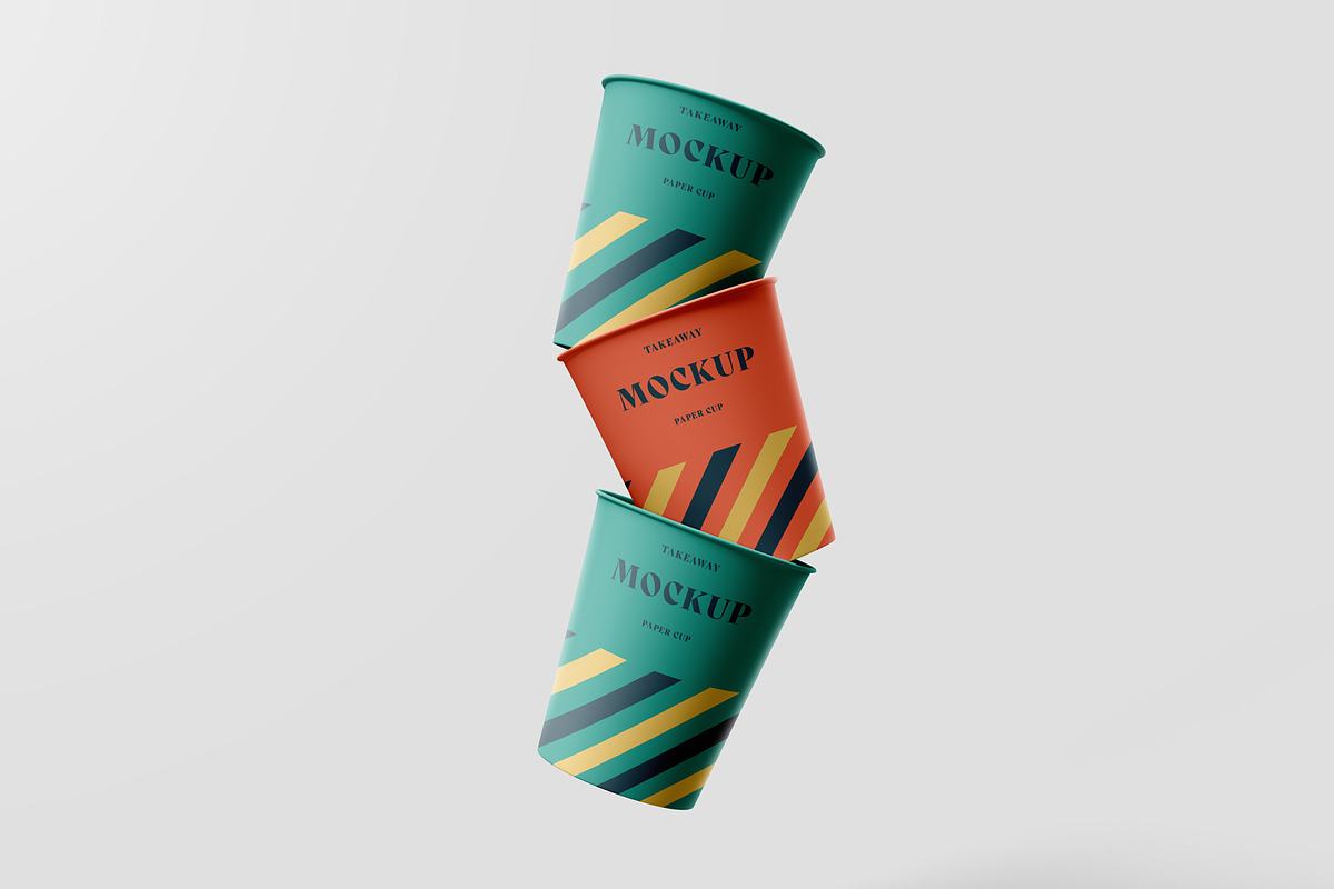 Take Away Paper Coffee Cup Mockups, a Cups & Container Mockup by dpi (Photo 3 of 24)