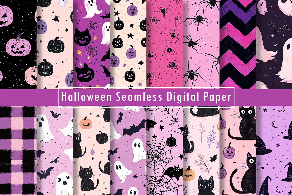 Halloween Seamless Digital Paper, a Texture Graphic by Dream Creation (Photo 1 of 7)